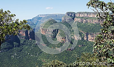 The three rondavels in africa Stock Photo