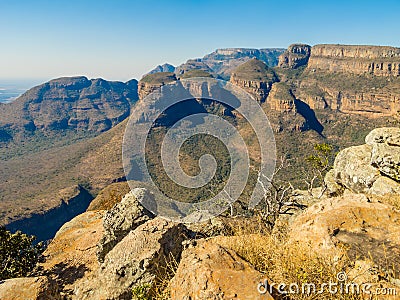 The Three Rondavels, South Africa Stock Photo