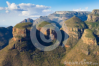 The Three Rondavels view, South Africa Stock Photo