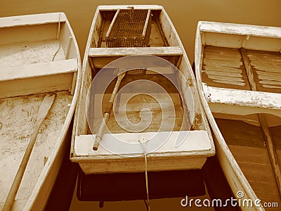 Three Rowboats Stock Photo