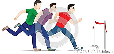 Three runners Vector Illustration