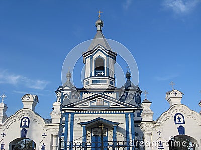 The Three-Sainted Church in Pryluky Stock Photo