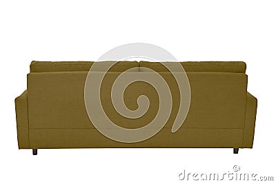 modern beige suede couch sofa isolated Stock Photo