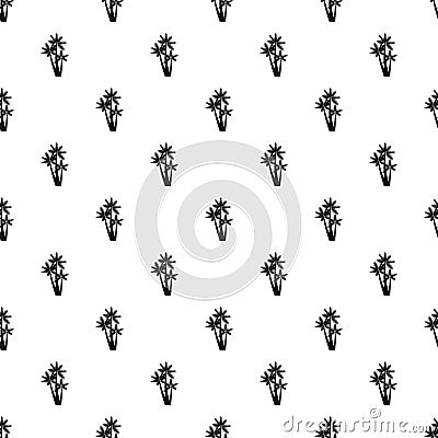 Three small leafs pattern, simple style Vector Illustration