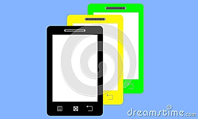 Three smartphones Stock Photo