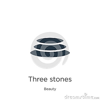 Three stones icon vector. Trendy flat three stones icon from beauty collection isolated on white background. Vector illustration Vector Illustration