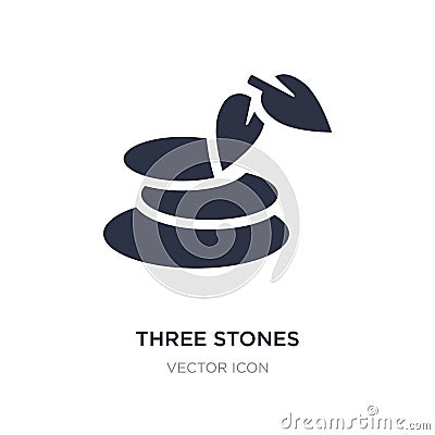 three stones icon on white background. Simple element illustration from Beauty concept Vector Illustration