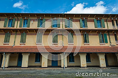 Three storey building in Vietnam Stock Photo