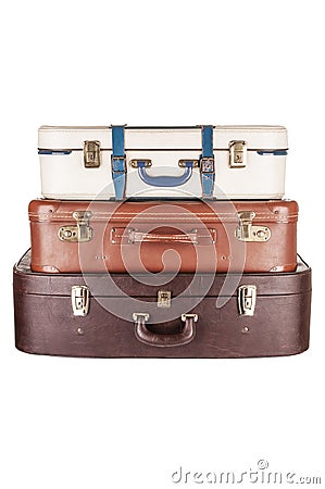 Three suitcases Stock Photo