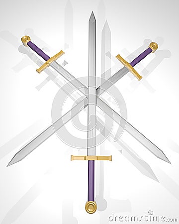 Three swords Stock Photo