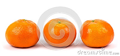 Three tangerine on a white background Stock Photo
