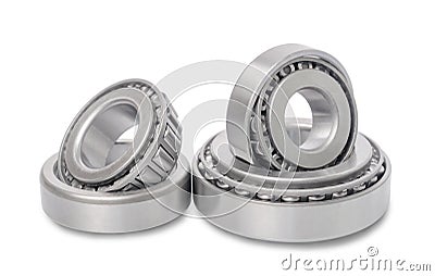 Three tapered roller bearing. Stock Photo