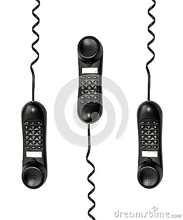 Three telephones Stock Photo