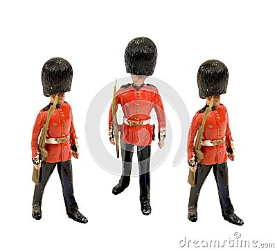 Three tin guards Stock Photo