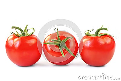 Three Tomatoes Stock Photo