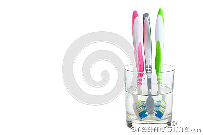 Three toothbrush Stock Photo