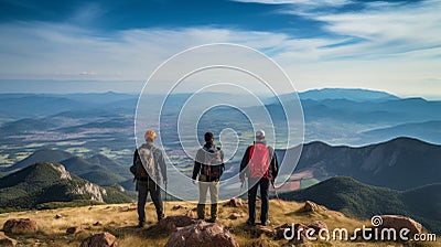 Vardousia Greek Mountain View: Traditional Landscapes With Paragliding Guides Stock Photo