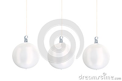 Three transparent Christmas tree balls Stock Photo