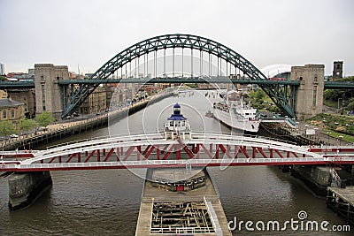 Three Tyne Bridges Stock Photo