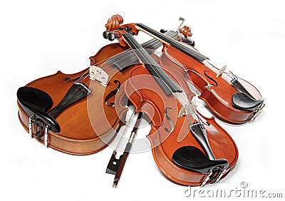 Three violins Stock Photo