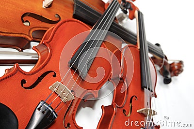 Three violins Stock Photo