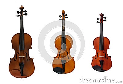 Three violins Stock Photo