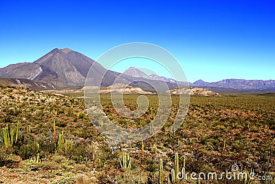 Three virgins volcanoes near santa rosalia in baja california sur III Stock Photo