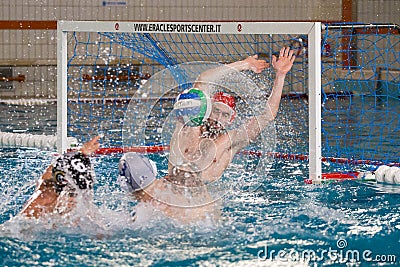Waterpolo player - attack action Editorial Stock Photo