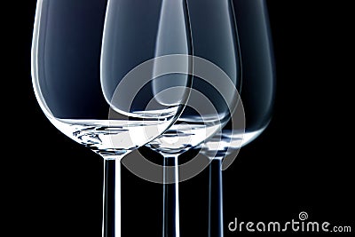 Three wine glasses Stock Photo