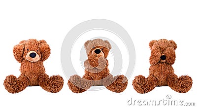 Three wise bear Stock Photo