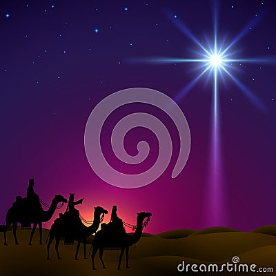 Three wise men Vector Illustration