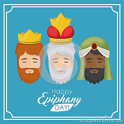 The three wisemen cartoon design Vector Illustration