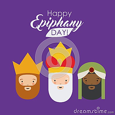 The three wisemen cartoon design Vector Illustration