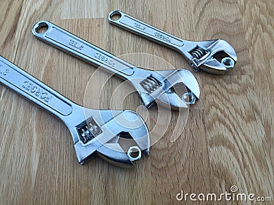 Three wrenches Stock Photo