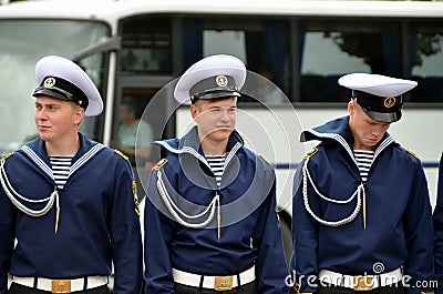 Three young sailors Editorial Stock Photo