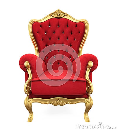 Throne Chair Isolated Stock Photo