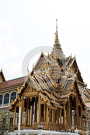 Throne Hall at The Grand Palace - Bangkok Stock Photo