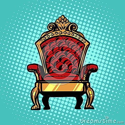 Throne, symbol of Royal power Vector Illustration