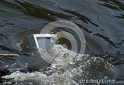 Throw Out Your Old Monitor Stock Photo