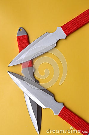 Kunai combat throwing knife Stock Photo