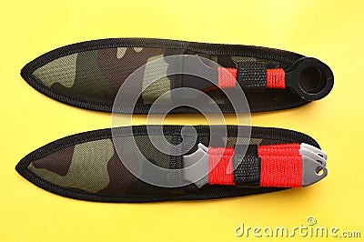 Kunai combat throwing knife Stock Photo