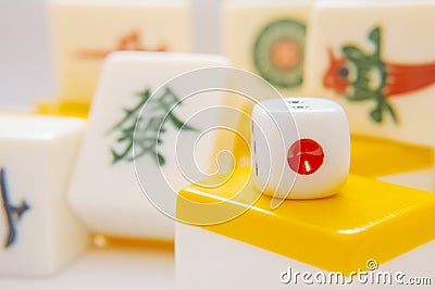 A close-up of a dice Stock Photo