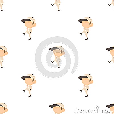 Throwing player pattern seamless vector Vector Illustration