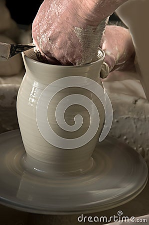 Throwing a Pot Stock Photo