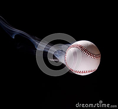 Thrown baseball Stock Photo