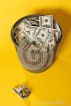 Thrown out money Stock Photo