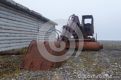 The thrown technics in Arctic regions Stock Photo