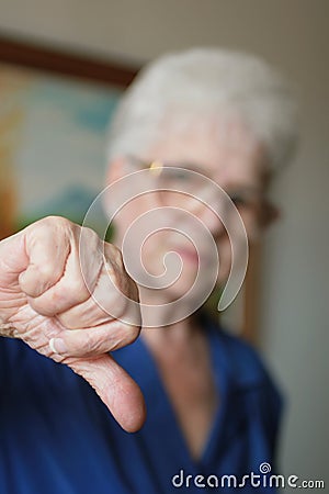 Thumb down Stock Photo