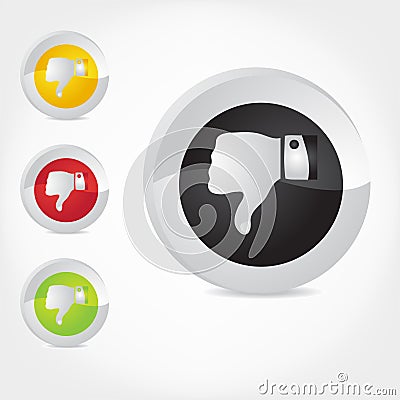 Thumb Down Gesture Icon Vector Illustration