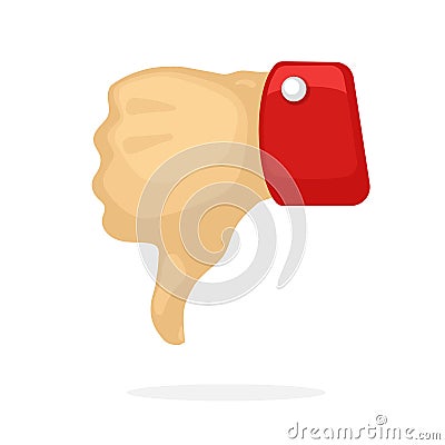 Thumb down symbol of dislike Vector Illustration